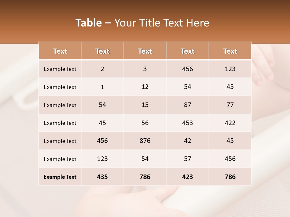 A Baby In A Crib With A Name Of Presentation PowerPoint Template