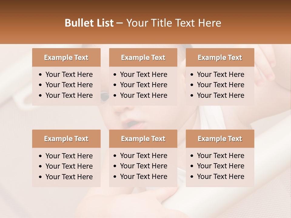 A Baby In A Crib With A Name Of Presentation PowerPoint Template