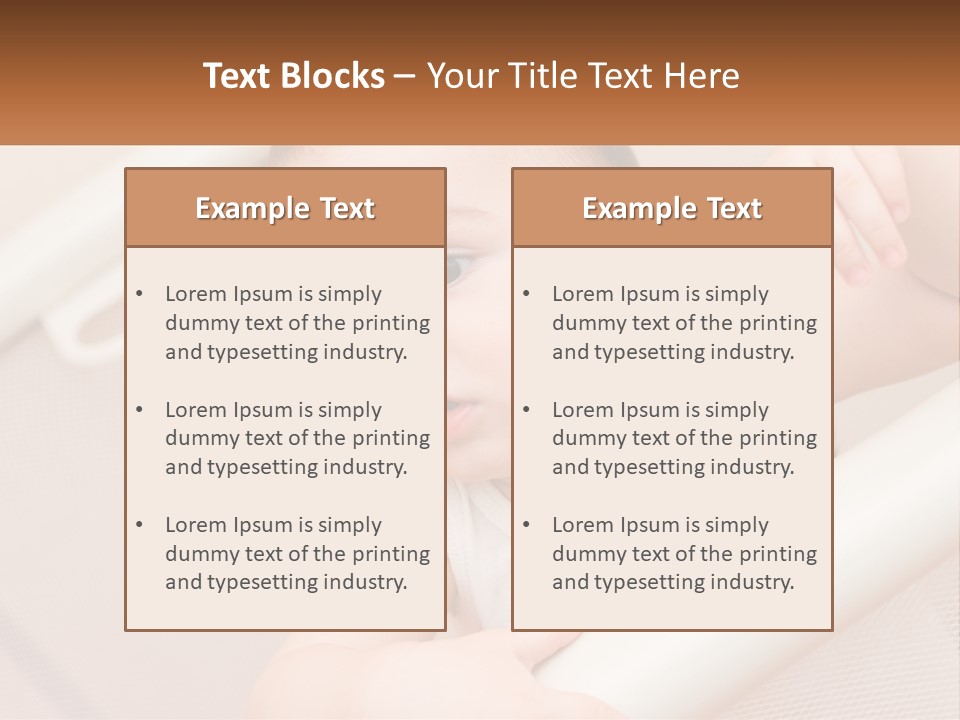 A Baby In A Crib With A Name Of Presentation PowerPoint Template
