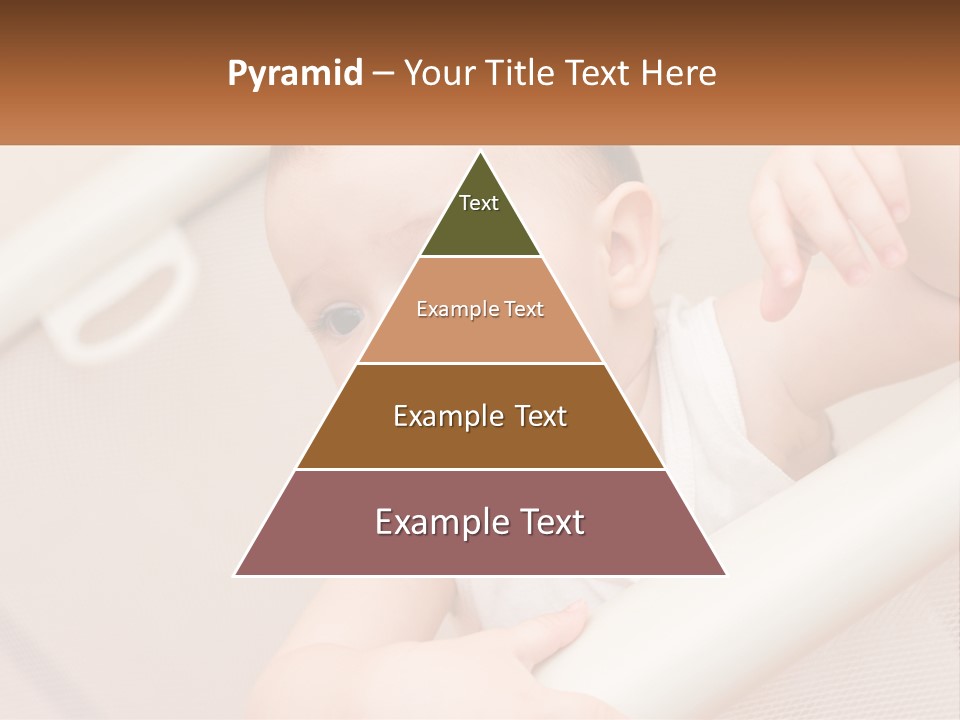 A Baby In A Crib With A Name Of Presentation PowerPoint Template