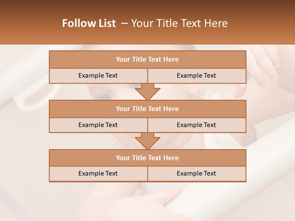 A Baby In A Crib With A Name Of Presentation PowerPoint Template