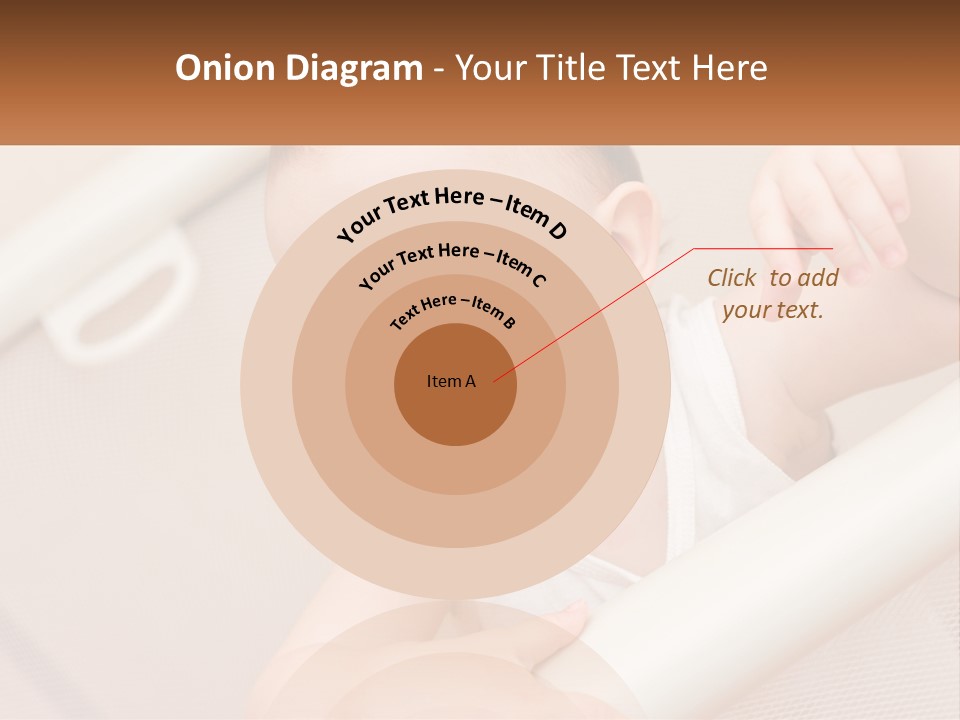 A Baby In A Crib With A Name Of Presentation PowerPoint Template