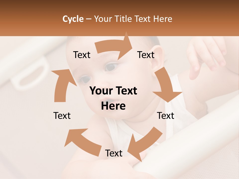 A Baby In A Crib With A Name Of Presentation PowerPoint Template