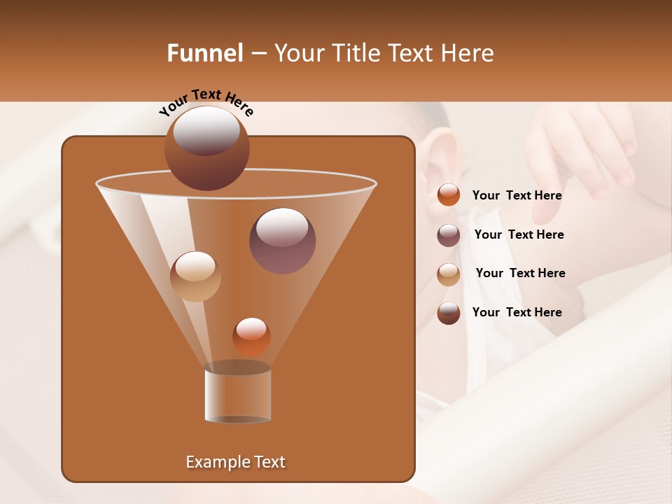 A Baby In A Crib With A Name Of Presentation PowerPoint Template