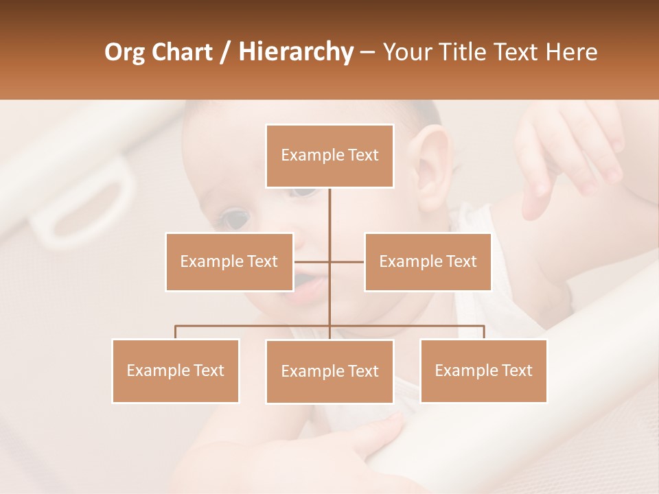 A Baby In A Crib With A Name Of Presentation PowerPoint Template