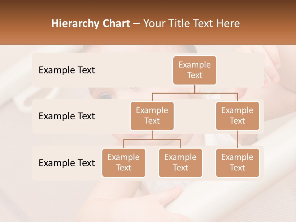 A Baby In A Crib With A Name Of Presentation PowerPoint Template