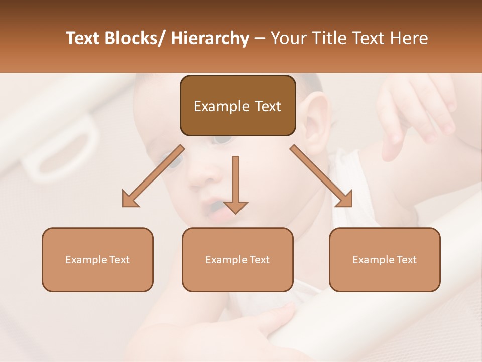 A Baby In A Crib With A Name Of Presentation PowerPoint Template