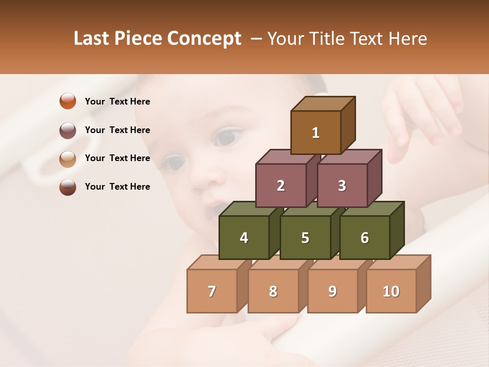 A Baby In A Crib With A Name Of Presentation PowerPoint Template