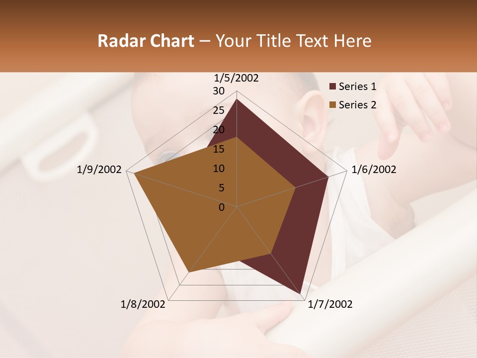 A Baby In A Crib With A Name Of Presentation PowerPoint Template