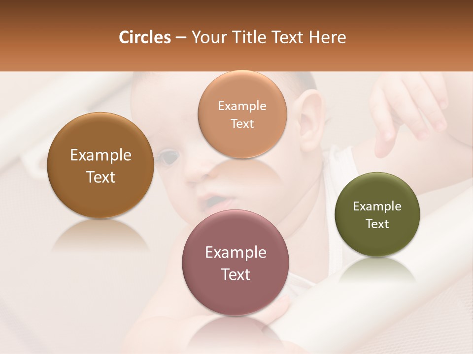 A Baby In A Crib With A Name Of Presentation PowerPoint Template