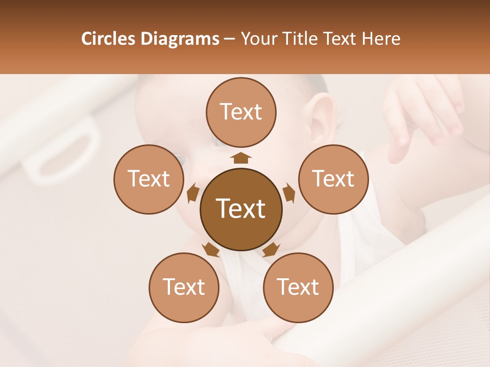 A Baby In A Crib With A Name Of Presentation PowerPoint Template