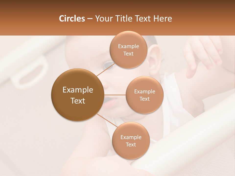 A Baby In A Crib With A Name Of Presentation PowerPoint Template