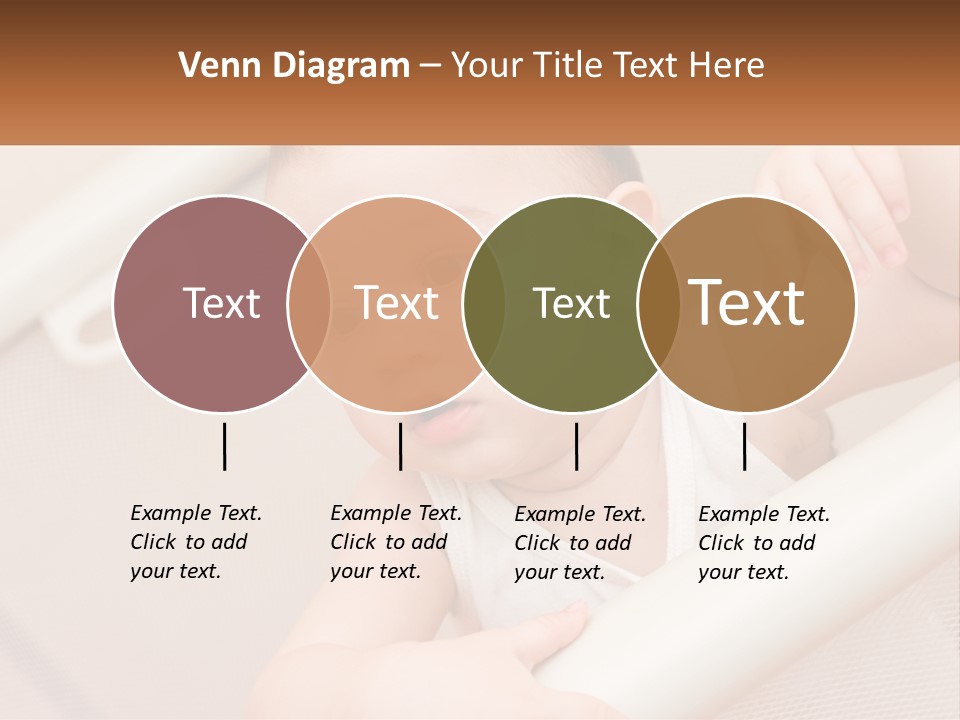 A Baby In A Crib With A Name Of Presentation PowerPoint Template