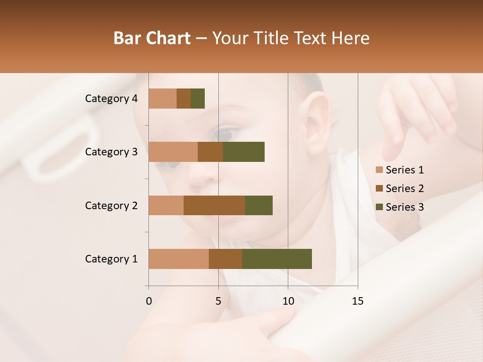 A Baby In A Crib With A Name Of Presentation PowerPoint Template