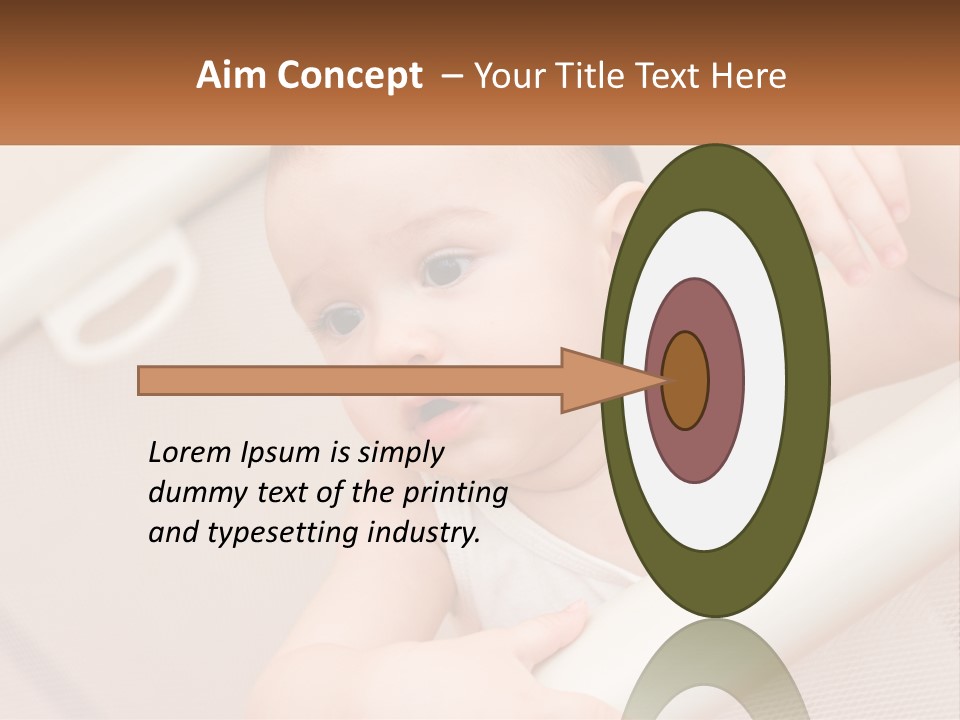 A Baby In A Crib With A Name Of Presentation PowerPoint Template