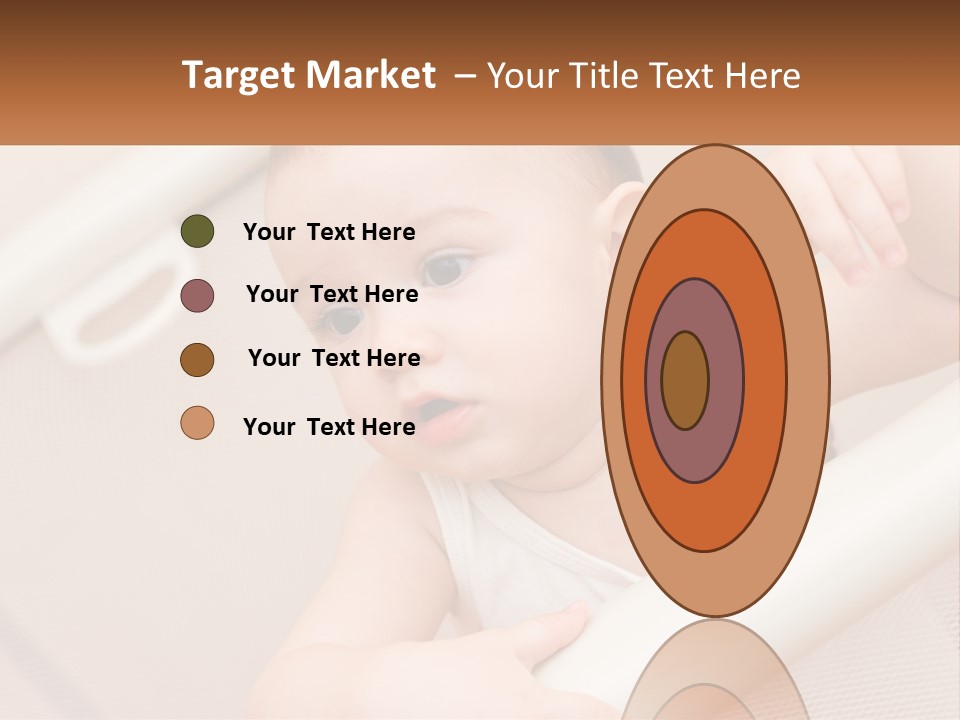 A Baby In A Crib With A Name Of Presentation PowerPoint Template
