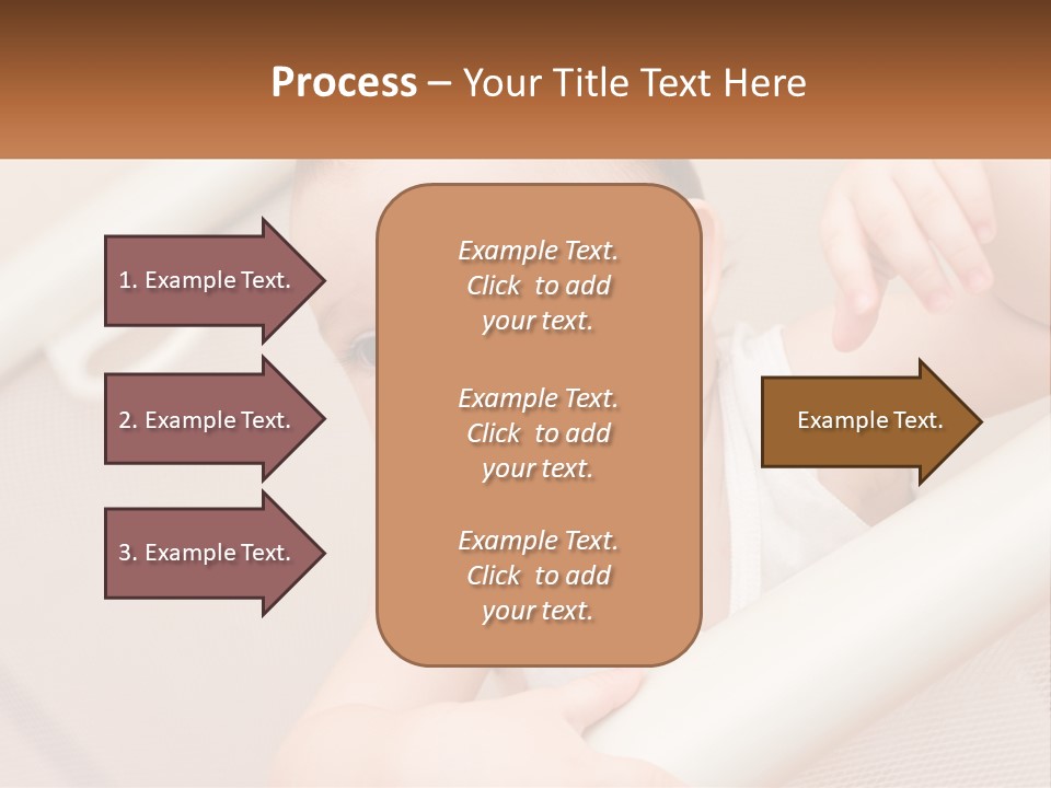 A Baby In A Crib With A Name Of Presentation PowerPoint Template
