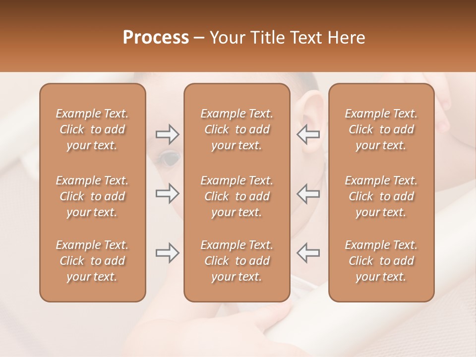 A Baby In A Crib With A Name Of Presentation PowerPoint Template