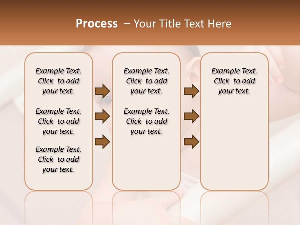 A Baby In A Crib With A Name Of Presentation PowerPoint Template