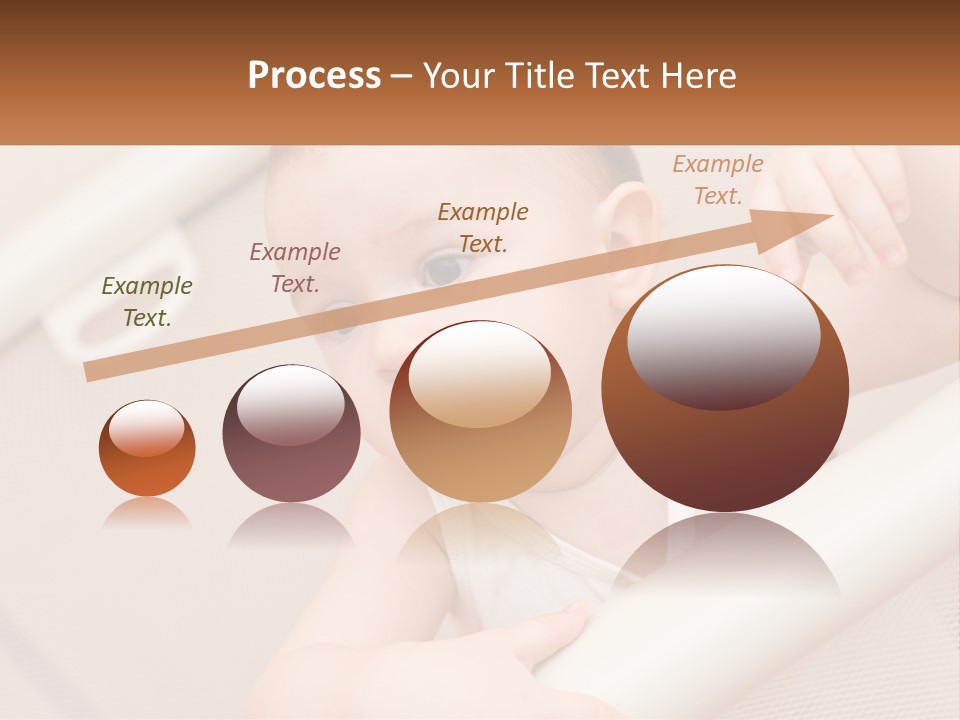 A Baby In A Crib With A Name Of Presentation PowerPoint Template