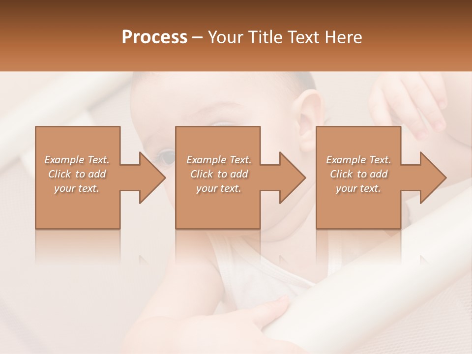 A Baby In A Crib With A Name Of Presentation PowerPoint Template