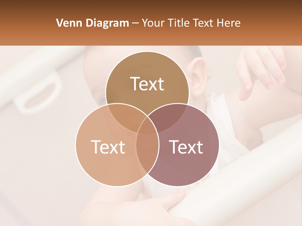 A Baby In A Crib With A Name Of Presentation PowerPoint Template