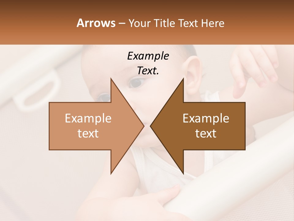 A Baby In A Crib With A Name Of Presentation PowerPoint Template