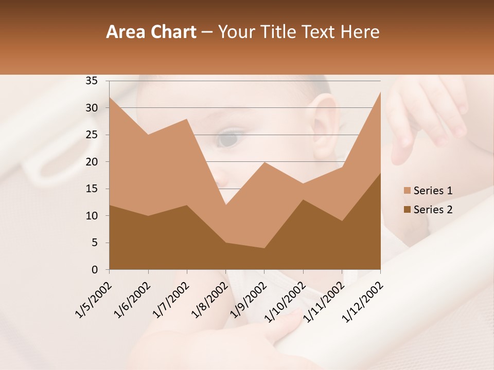 A Baby In A Crib With A Name Of Presentation PowerPoint Template