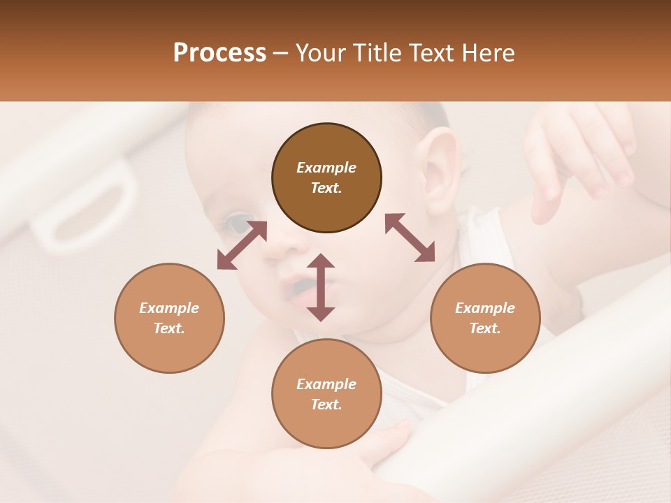 A Baby In A Crib With A Name Of Presentation PowerPoint Template