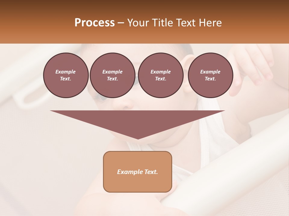 A Baby In A Crib With A Name Of Presentation PowerPoint Template