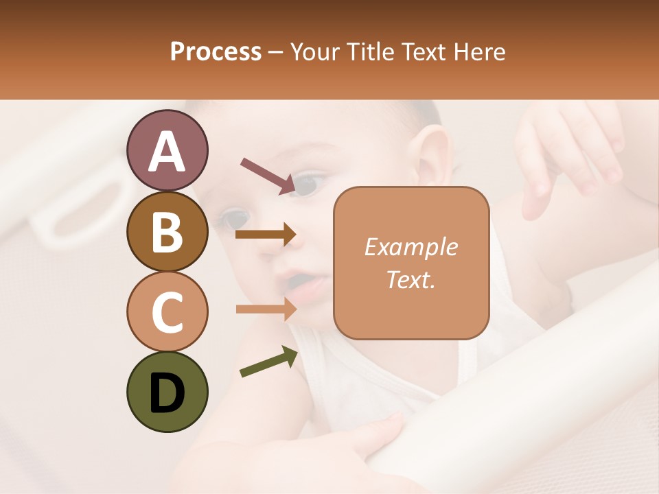 A Baby In A Crib With A Name Of Presentation PowerPoint Template