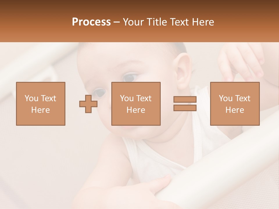 A Baby In A Crib With A Name Of Presentation PowerPoint Template
