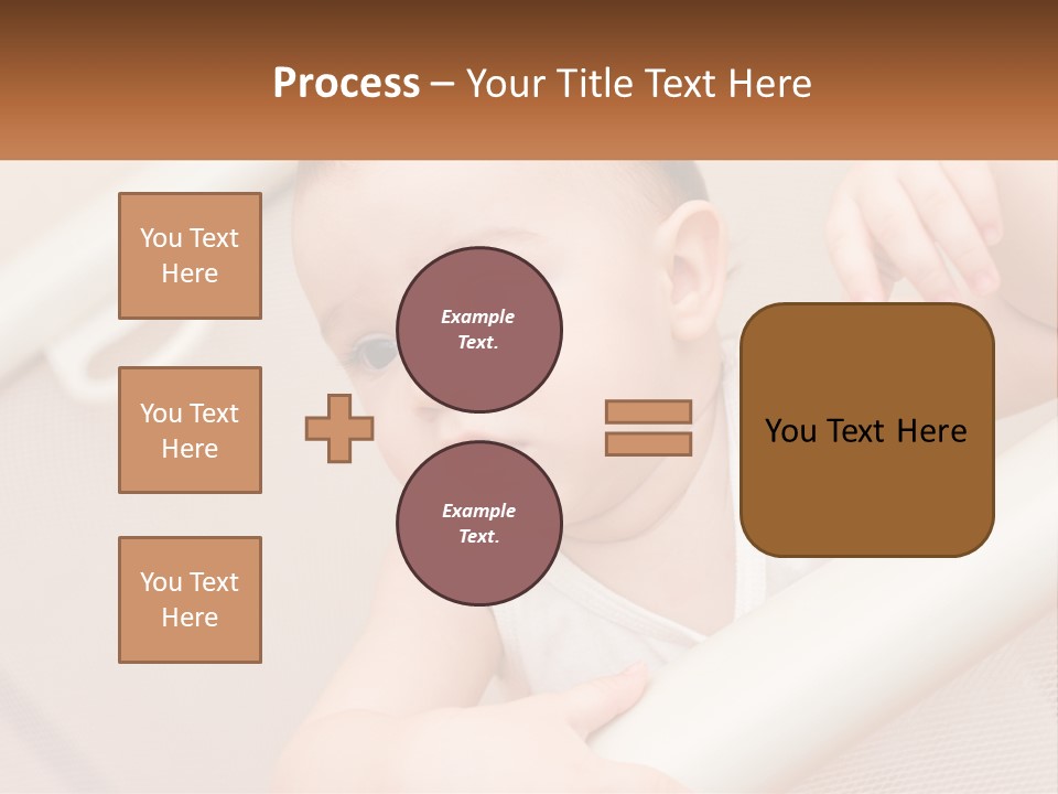A Baby In A Crib With A Name Of Presentation PowerPoint Template