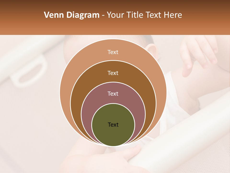 A Baby In A Crib With A Name Of Presentation PowerPoint Template
