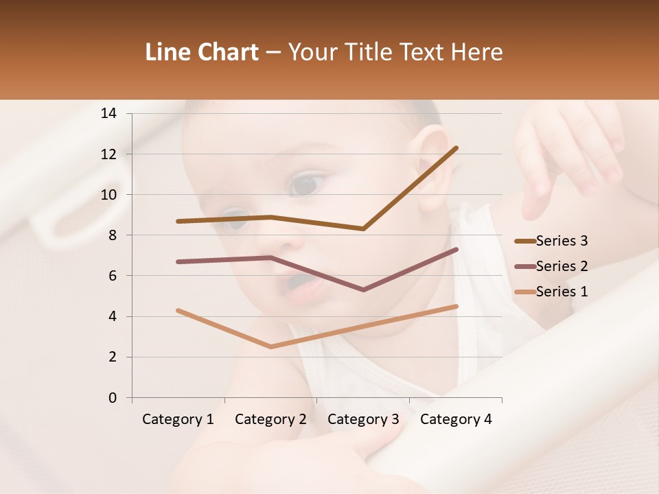 A Baby In A Crib With A Name Of Presentation PowerPoint Template