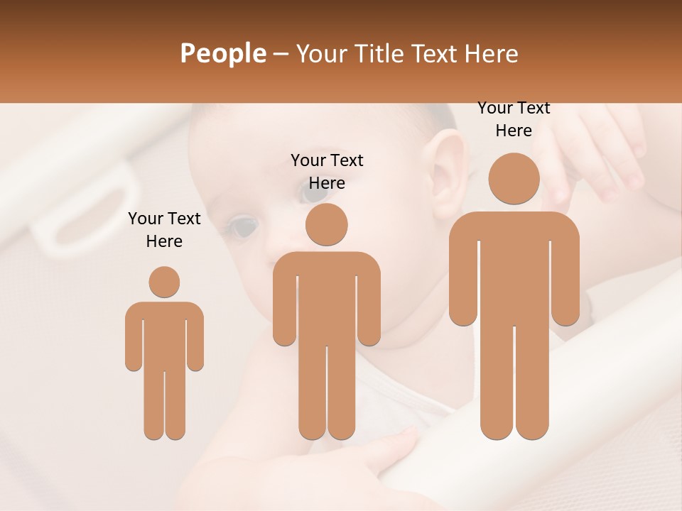 A Baby In A Crib With A Name Of Presentation PowerPoint Template