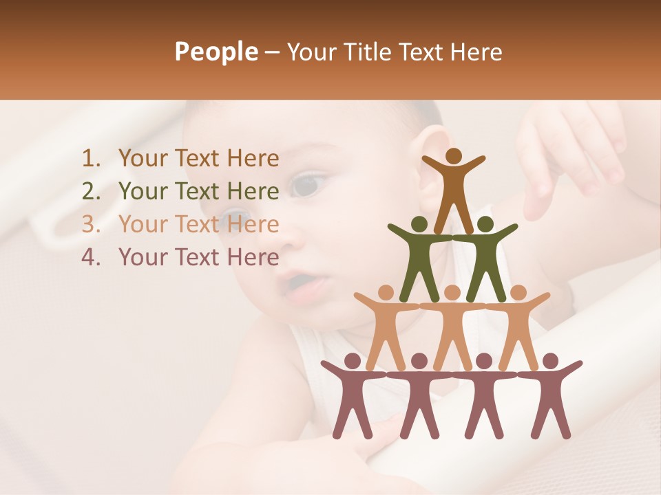 A Baby In A Crib With A Name Of Presentation PowerPoint Template