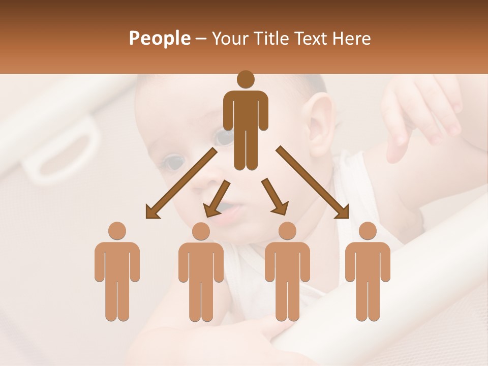 A Baby In A Crib With A Name Of Presentation PowerPoint Template