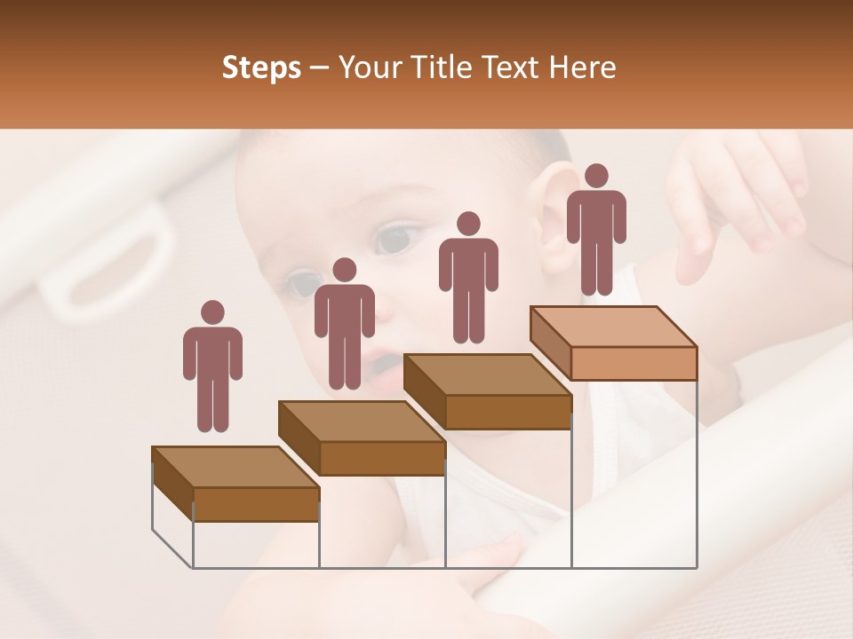 A Baby In A Crib With A Name Of Presentation PowerPoint Template