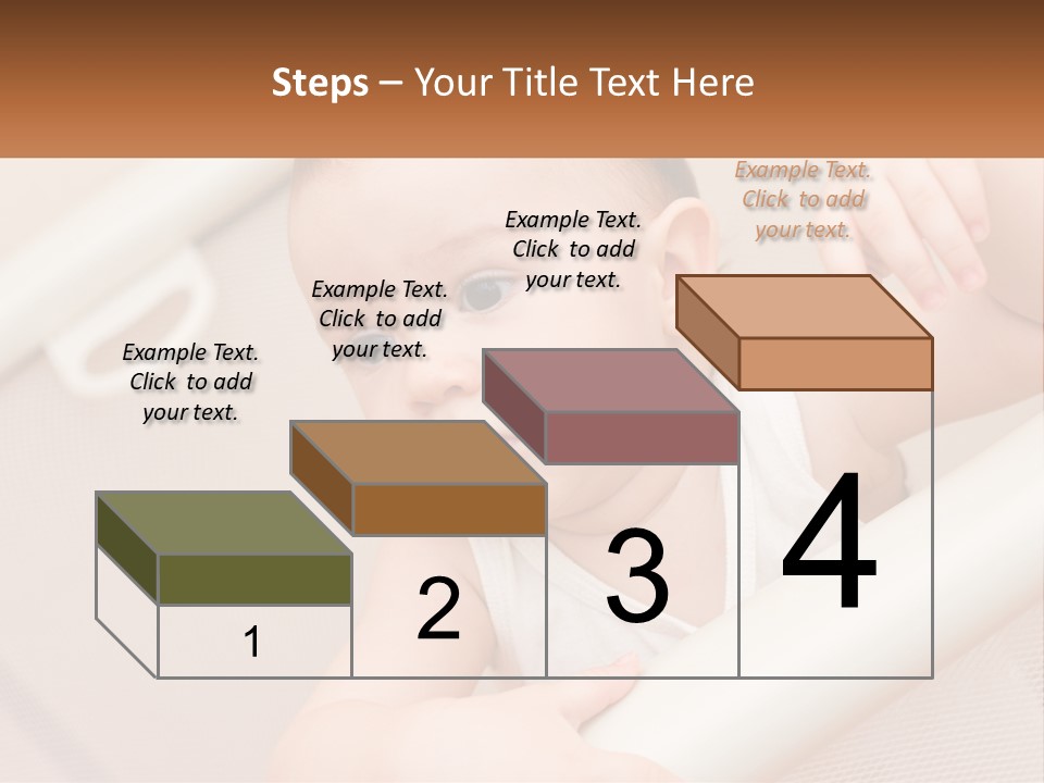 A Baby In A Crib With A Name Of Presentation PowerPoint Template