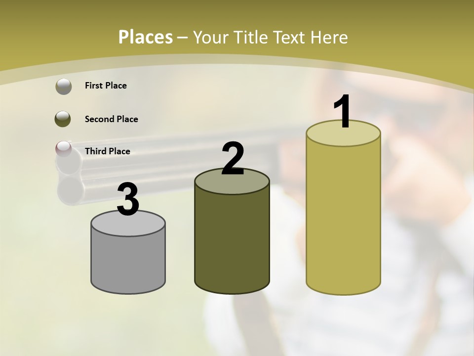 A Woman Holding A Rifle And Aiming It At The Camera PowerPoint Template