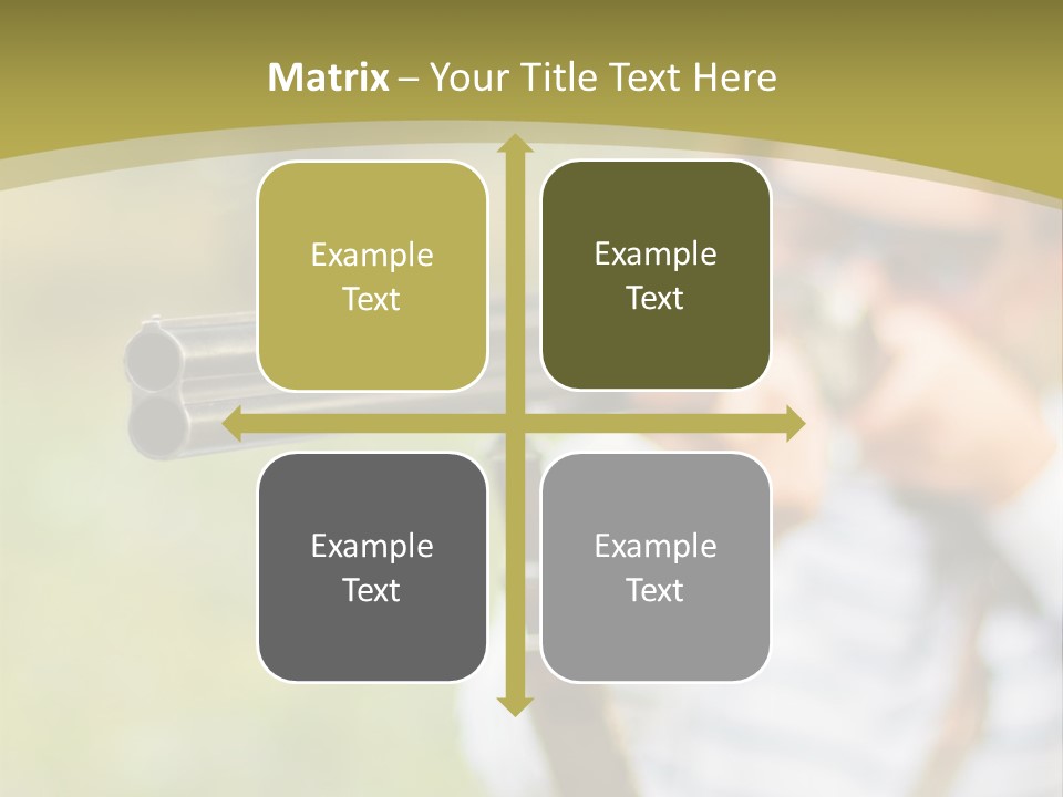 A Woman Holding A Rifle And Aiming It At The Camera PowerPoint Template