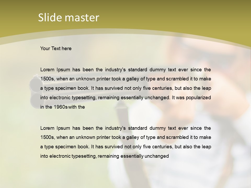 A Woman Holding A Rifle And Aiming It At The Camera PowerPoint Template