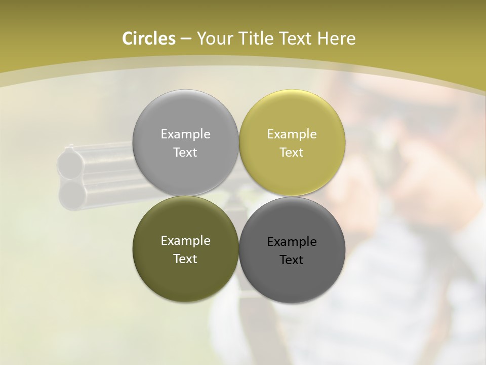 A Woman Holding A Rifle And Aiming It At The Camera PowerPoint Template