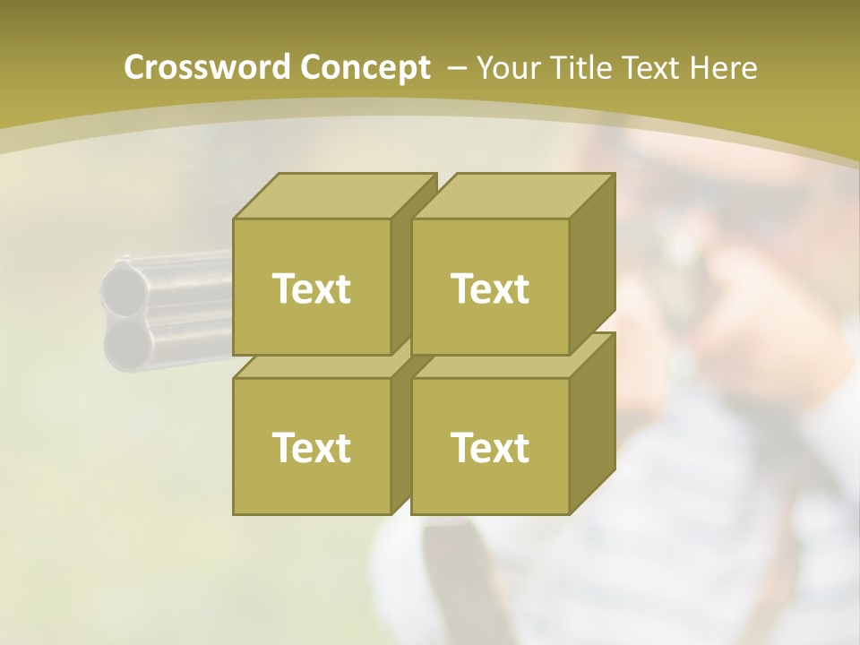 A Woman Holding A Rifle And Aiming It At The Camera PowerPoint Template