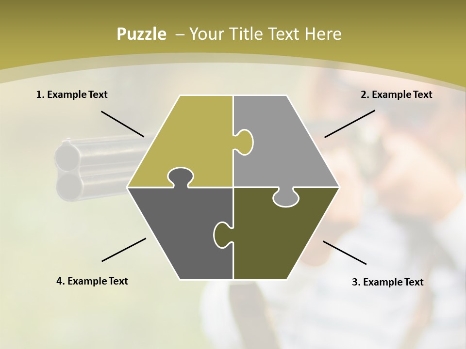 A Woman Holding A Rifle And Aiming It At The Camera PowerPoint Template