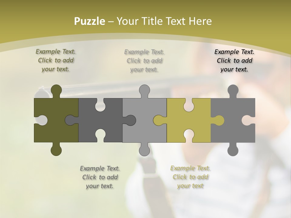 A Woman Holding A Rifle And Aiming It At The Camera PowerPoint Template