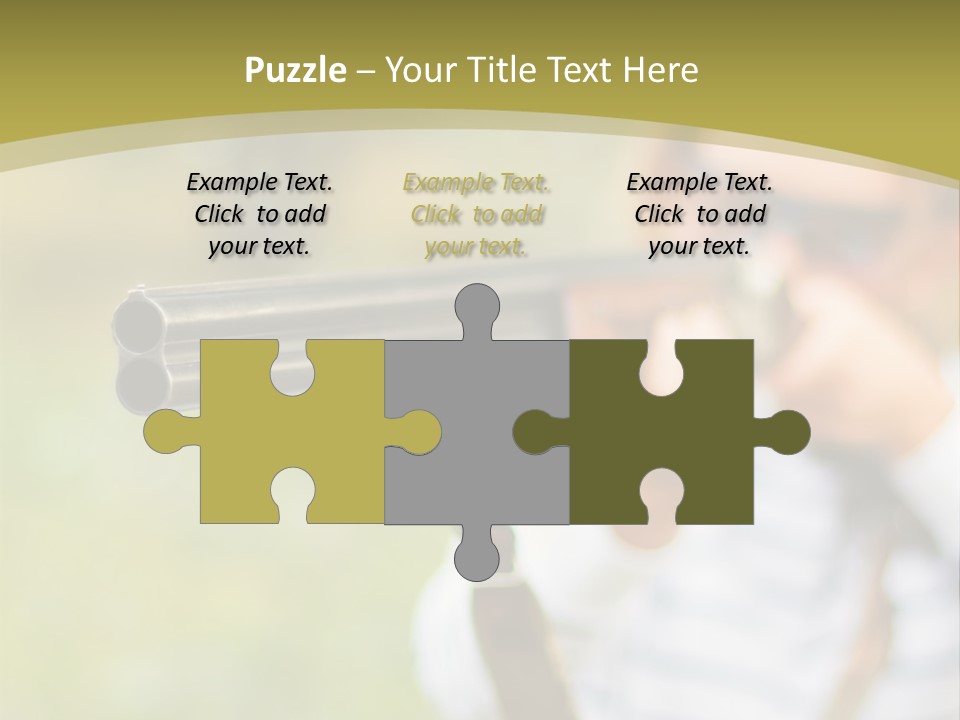 A Woman Holding A Rifle And Aiming It At The Camera PowerPoint Template