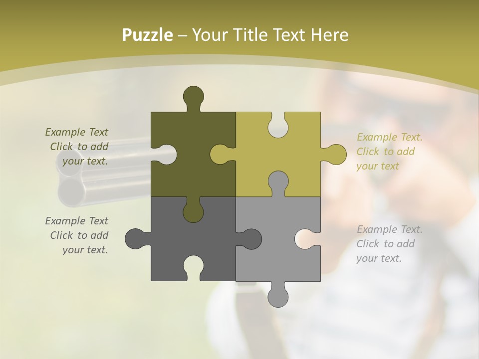 A Woman Holding A Rifle And Aiming It At The Camera PowerPoint Template