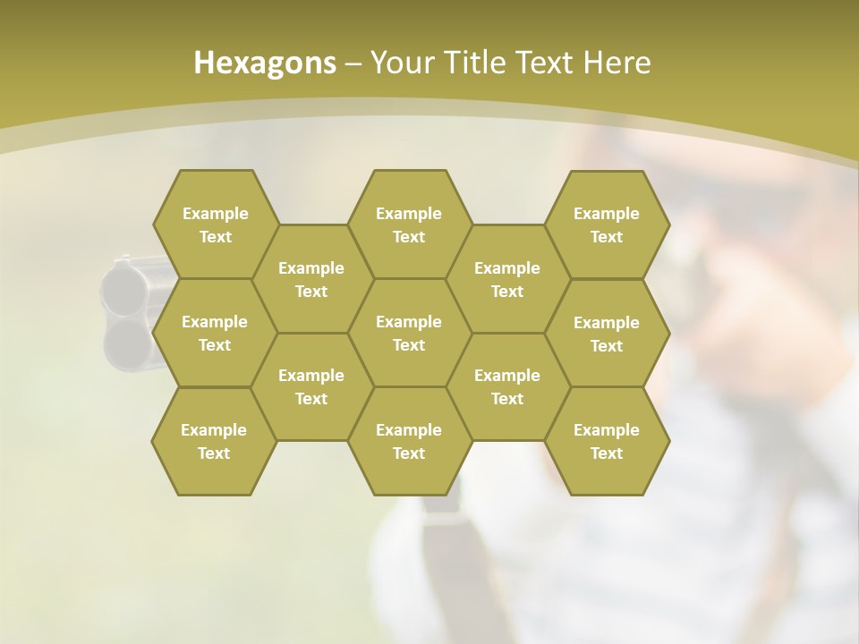 A Woman Holding A Rifle And Aiming It At The Camera PowerPoint Template